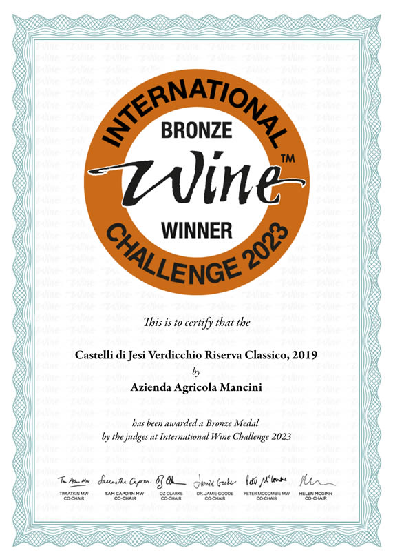 Mancini Vini: Medaglia di Bronzo all’International Wine Challenge di Londra